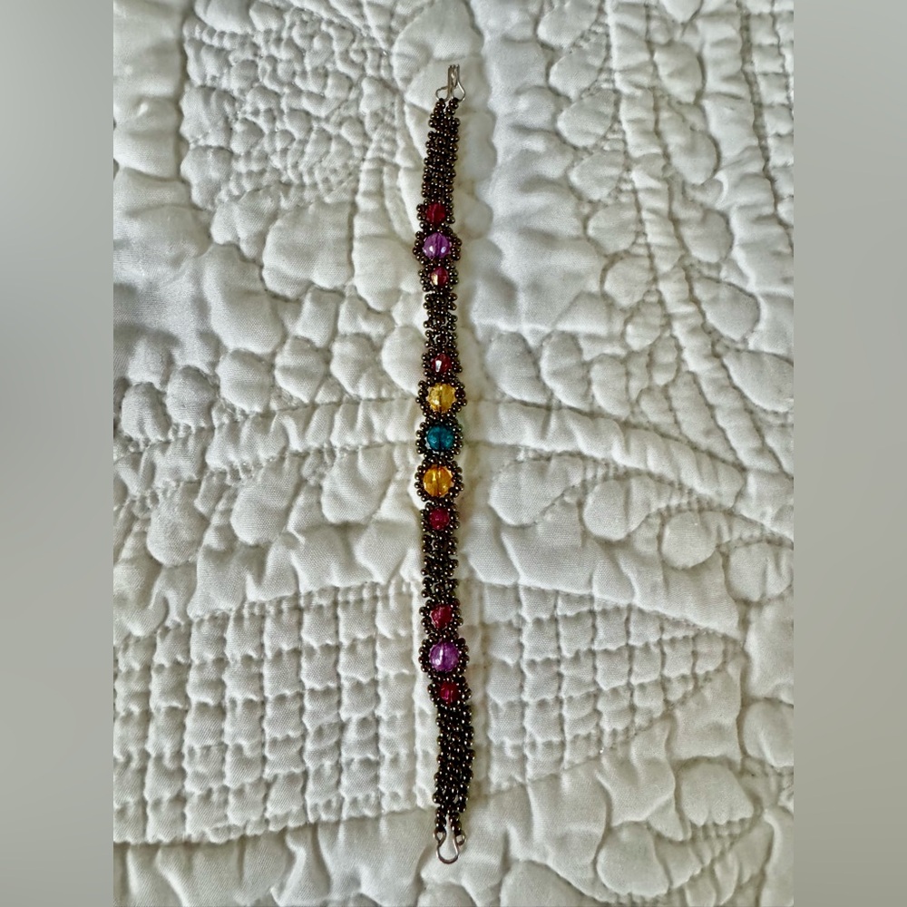 Handmade Elegant Multicolor Beaded Bracelet—Made in Ecuador